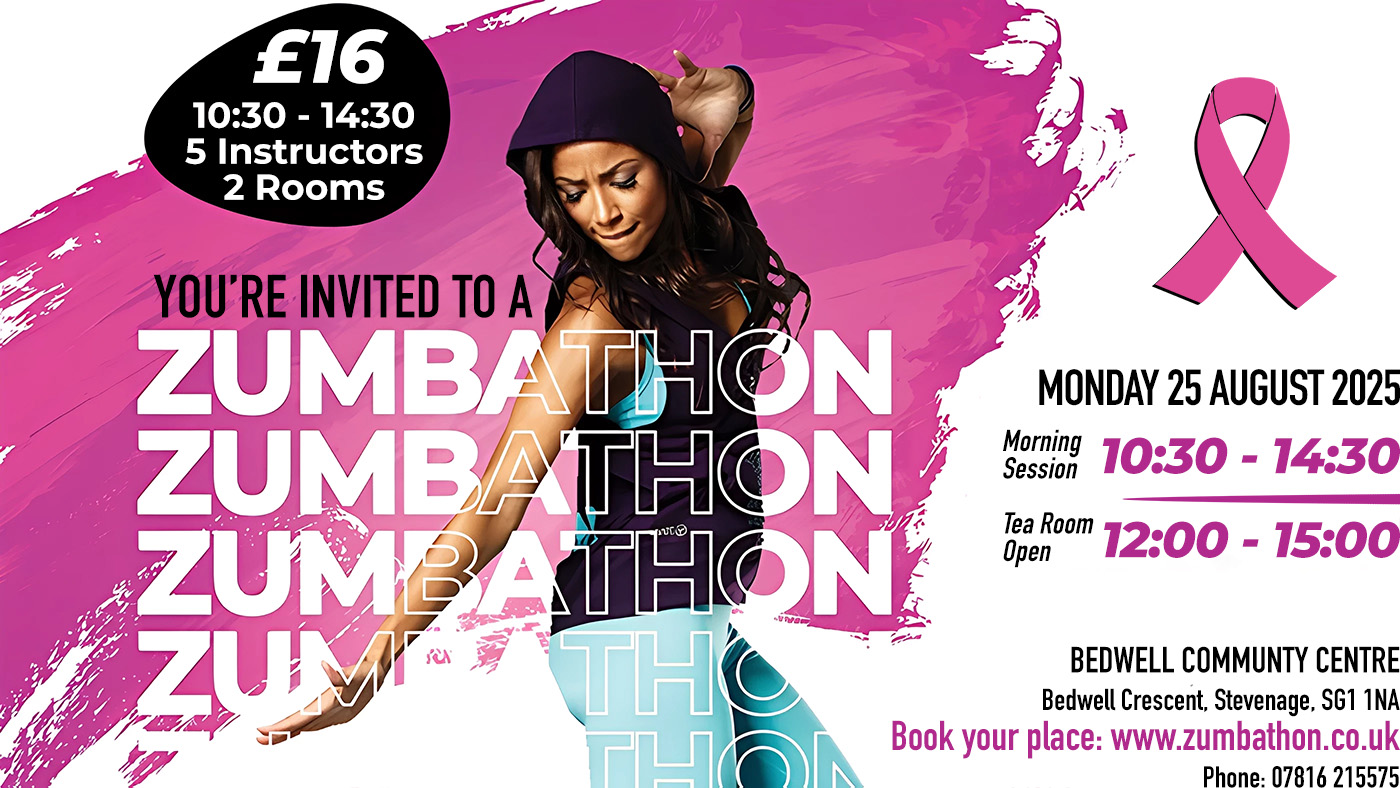 Zumbathon coming to Stevenage on 25th August